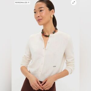 Tuckernuck Ivory Cashmere Riley Cardigan- large